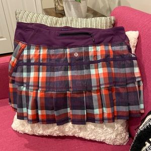 Lululemon plaid Pacesetter skirt